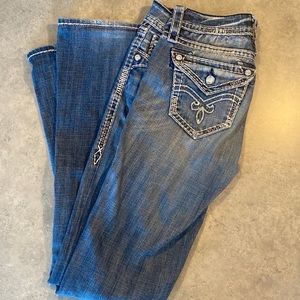 Lightly bejeweled rock revival jeans